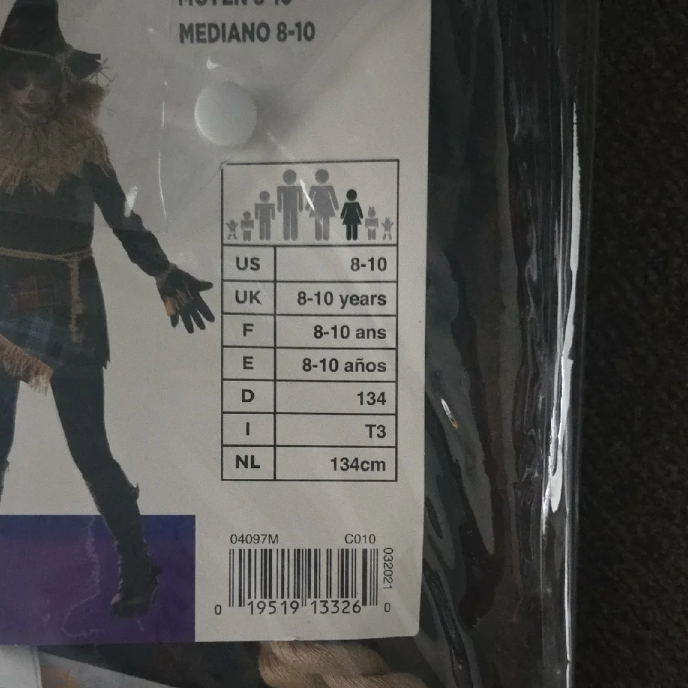 Creepy Scarecrow Kids Costume - Brown and Black